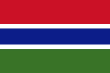Flag of Gambia - obrazy, fototapety, plakaty