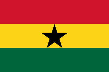 Flag of Ghana - obrazy, fototapety, plakaty