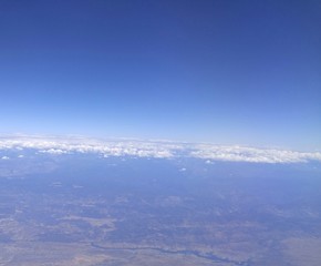 Flying over California