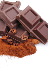 Cioccolato e cacao in polvere