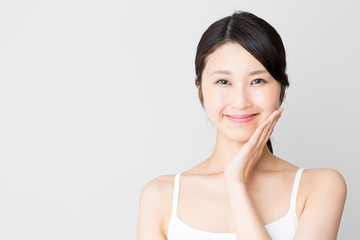 attractive asian woman skincare image