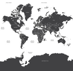 World map-countries vector