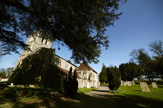 British Church with gravestones in St Albans