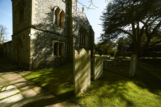 British Church with gravestones in St Albans