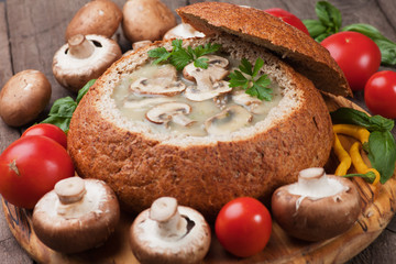 Creamy mushroom soup