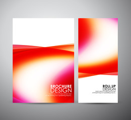 Abstract brochure business design template or roll up. Vector illustration.