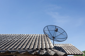 Satellite dish on the roof