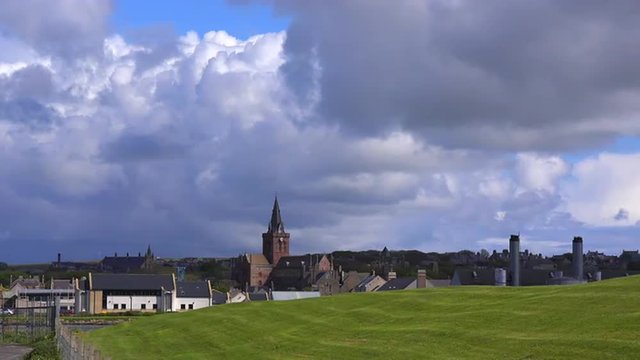 The town of Kirkwall is the capital of the Orkney Islands in Scotland.
