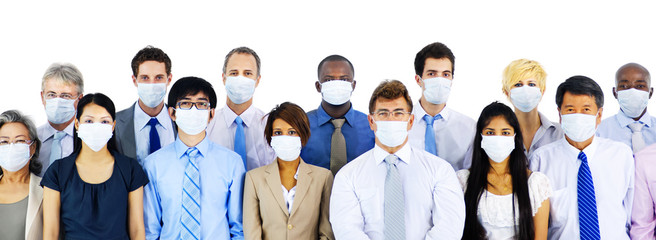Business People Wearing Medical Mask Concept - Powered by Adobe