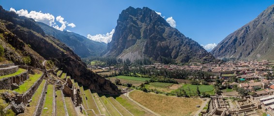 Aerial view of Ollantaytambo