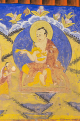 Obraz na płótnie Canvas Tibetan wall painting style at Thiksey monastery