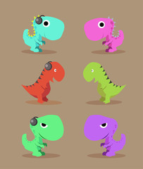cute dinosaur group