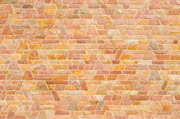 pattern of red slate stone wall surface