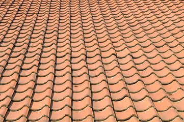 Orange roof tiles background