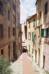 Fototapeta na wymiar ITALY EMPIRE - JULY 14, 2014: View of the street in the historic