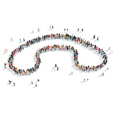 people  shape  handset cartoon