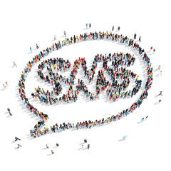 people  shape  chat bubble cartoon , sms