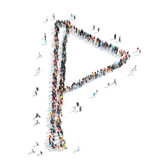 people shape  flag cartoon