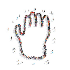 people shape  hand cartoon
