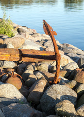 alter verrosteter Anker