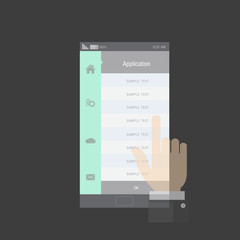 Flat vector collection of modern mobile phones elements.