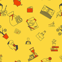 Business and Finance Seamless Pattern