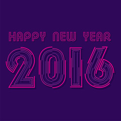 creative glowing new year 2016 design vector