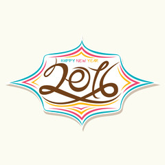 creative retro new year 2016 label design vector