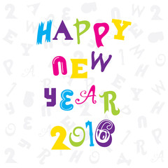 creative happy new year 2016 greeting design vector