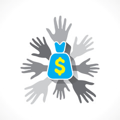 secure or saving money concept design vector