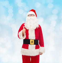 man in costume of santa claus