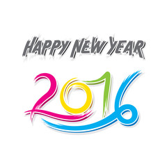 creative happy new year 2016 greeting design vector