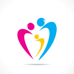 creative family icon design vector
