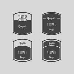 Vector set vintage labels