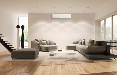 Interno con aria condizionata