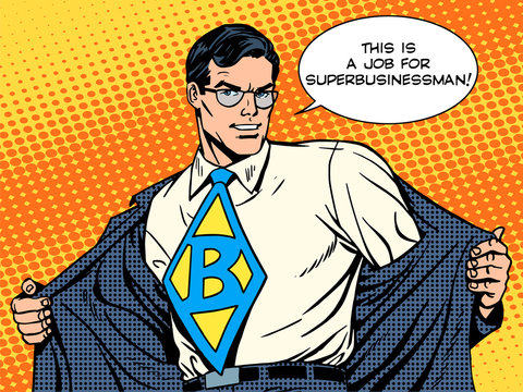 Fototapeta job super businessman hero