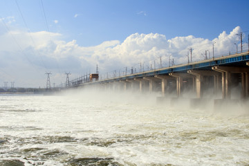 Reset of water at hydroelectric power station