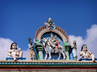 Detail of indian Kapaleeswarar temple