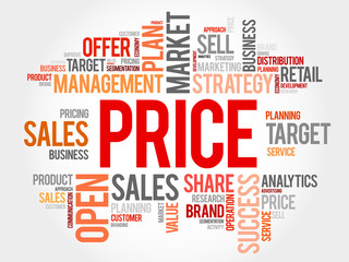 PRICE word cloud, business concept