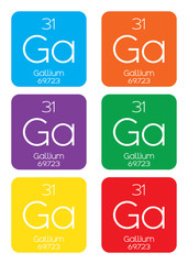 Informative Illustration of the Periodic Element - Gallium