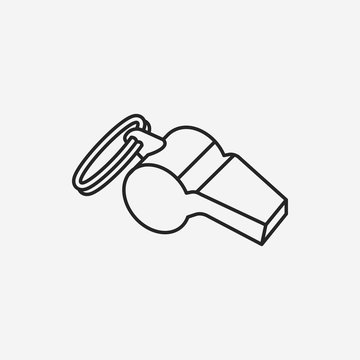 recommend clip art: whistle line icon