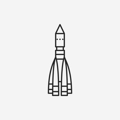 Missile line icon