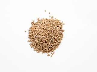 pile of dried Sesame Seed isolated on a white background.