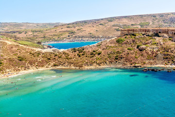 Tuffieha Bay Beach in Malta