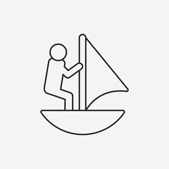 sailing line icon