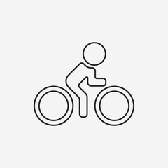 bike cycling line icon