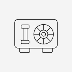 Safety Deposit Box line icon