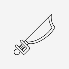 Sword line icon