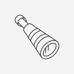 telescope line icon