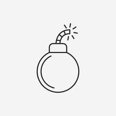 Cannon bomb line icon